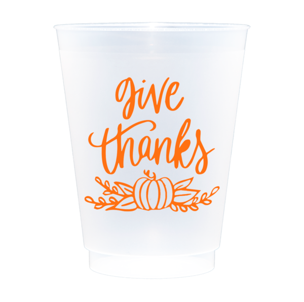 Thanksgiving Frosted Cup 10 Pack {Give Thanks}