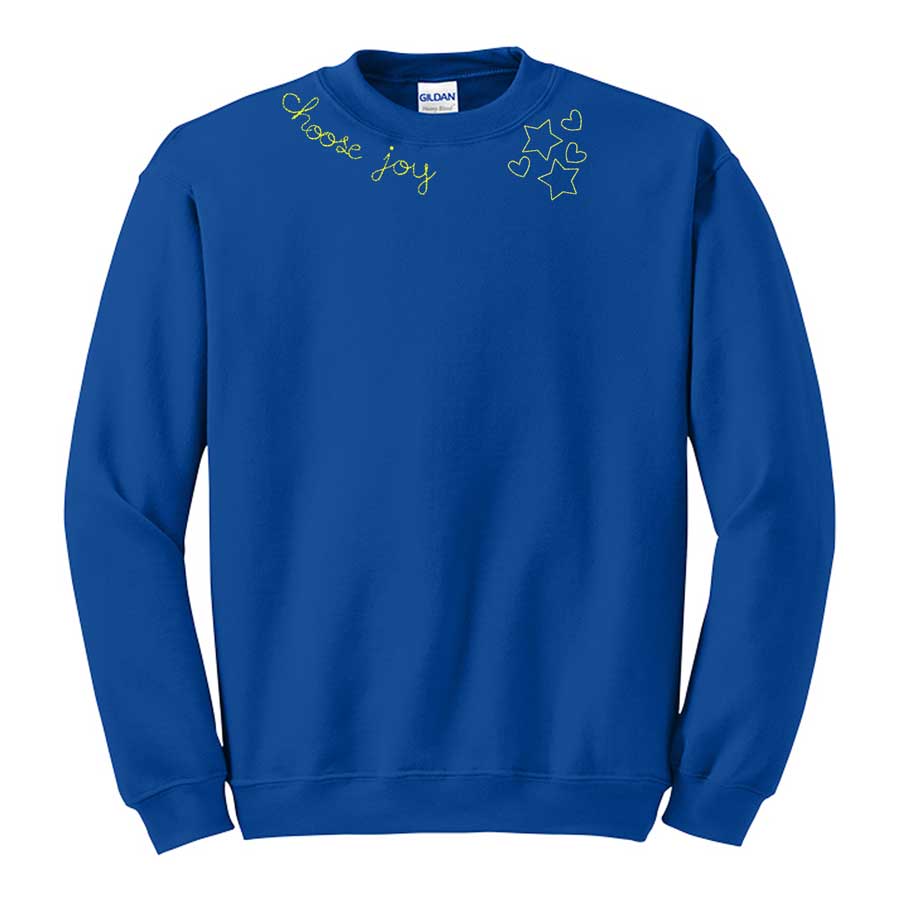 Front Embroidery Crew Neck Sweatshirt - Ready to Wear