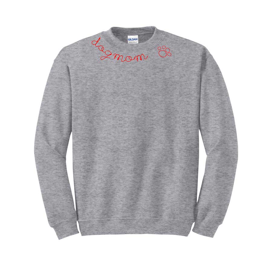 Crewneck Sweatshirt with Hand Stitched Font {Adult Sizes}