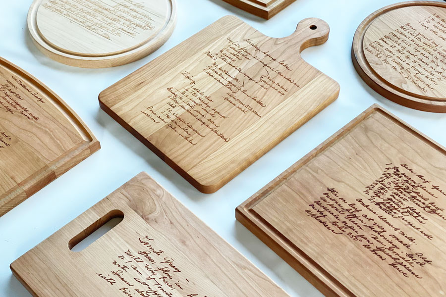 Custom Engraved Cutting Board with Your Uploaded Recipe