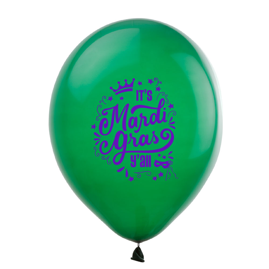 mardi gras latex balloons
