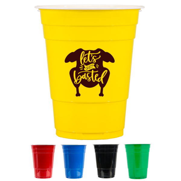 Personalized Soft Sided Party Cups for Thanksgiving {All Colors}