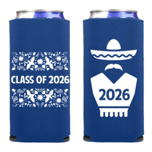 Neoprene Collapsible 12 oz Slim Can Cooling Sleeve for Graduation {Qty 12+}
