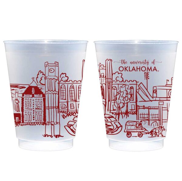 Oklahoma University Campus Skyline - Norman {Shatterproof Roadie Cup 10 Pack}