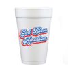God Bless America in Script Font - Disposable Foam Cup {10 pack} HID - Image 3