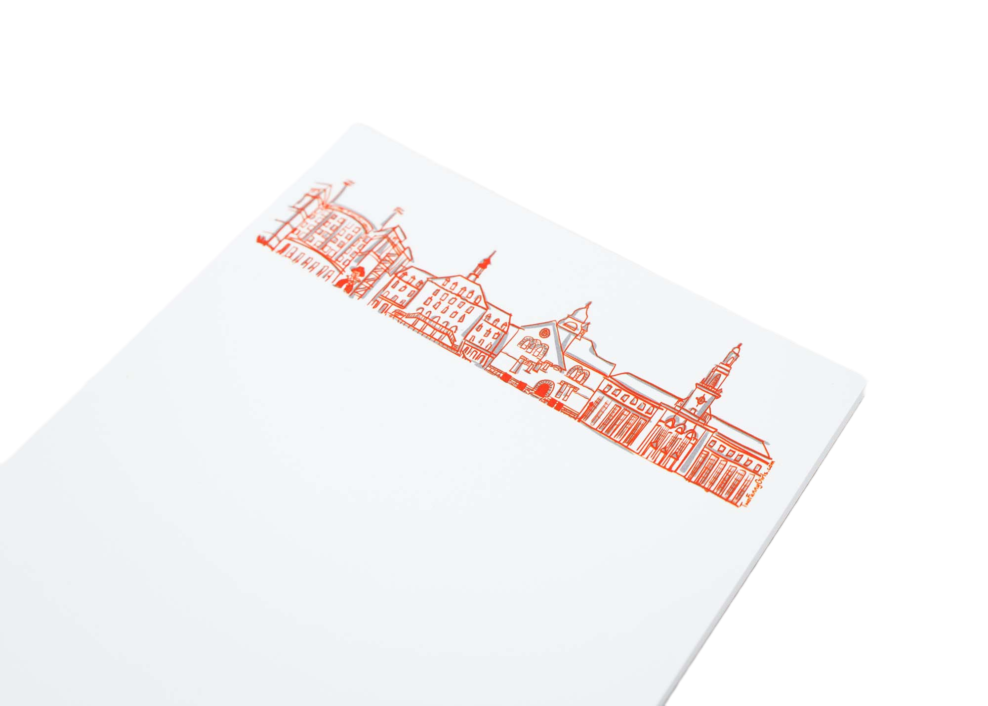 Oklahoma State Univeristy Campus Skyline Stillwater Art-2 NB Skyline Notepad {Oklahoma State University-Stillwater} - Image 2