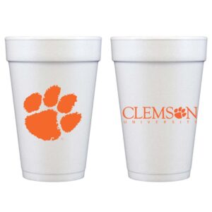 Clemson University Official Logos {Foam Cup 10 Pack}