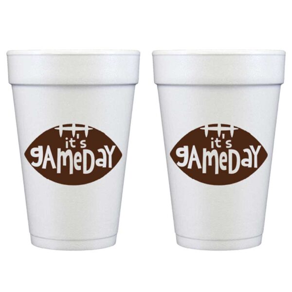Football Tailgate - It's Gameday {Disposable Styrofoam Cup 10 Pack}