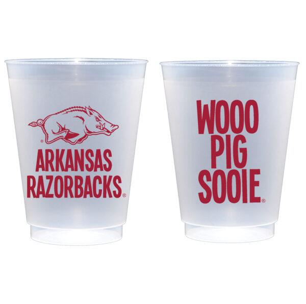 University of Arkansas Razorback/Wooo Pig Sooie Frosted Roadie Cup (10 pack)