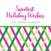 Personalized Christmas Gift Tag Stickers {Pink and Green Plaid} - Image 2