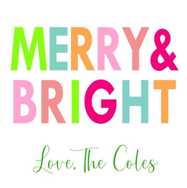 Personalized Christmas Gift Tag Stickers {Merry and Bright}what's new