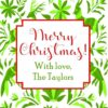 Personalized Christmas Gift Tag Stickers {Green Otomi} - Image 3