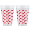 Valentine's Day Disposable Foam Party Cup (10 count bag-Red Hearts) HID - Image 2