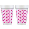 Valentine's Day Disposable Foam Party Cup (10 count bag-Pink Hearts) HID - Image 2