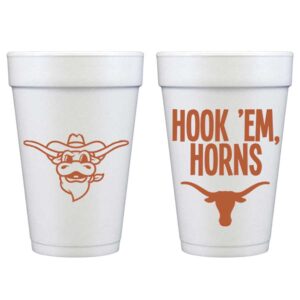 University of Texas - Austin Logo/Hook 'Em Horns {Foam Cup 10 Pack}