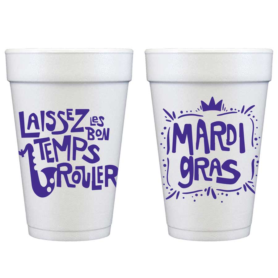 mardi gras disposable bowls