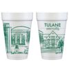 Tulane University Landmarks - New Orleans, Louisiana Campus Skyline {Foam Cup 10 Pack} - Image 2