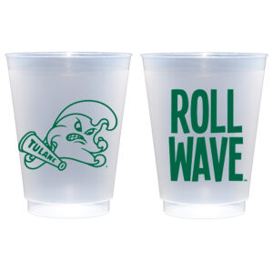 Tulane University Logo/Roll Wave {Frosted Roadie Cup 10 Pack}