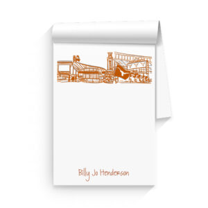 Personalized Notepad Set {University of Texas at Austin Campus Skyline Landmarks}