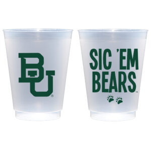 Baylor University Logo/Sic 'Em Bears {Frosted Roadie Cup 10 Pack}