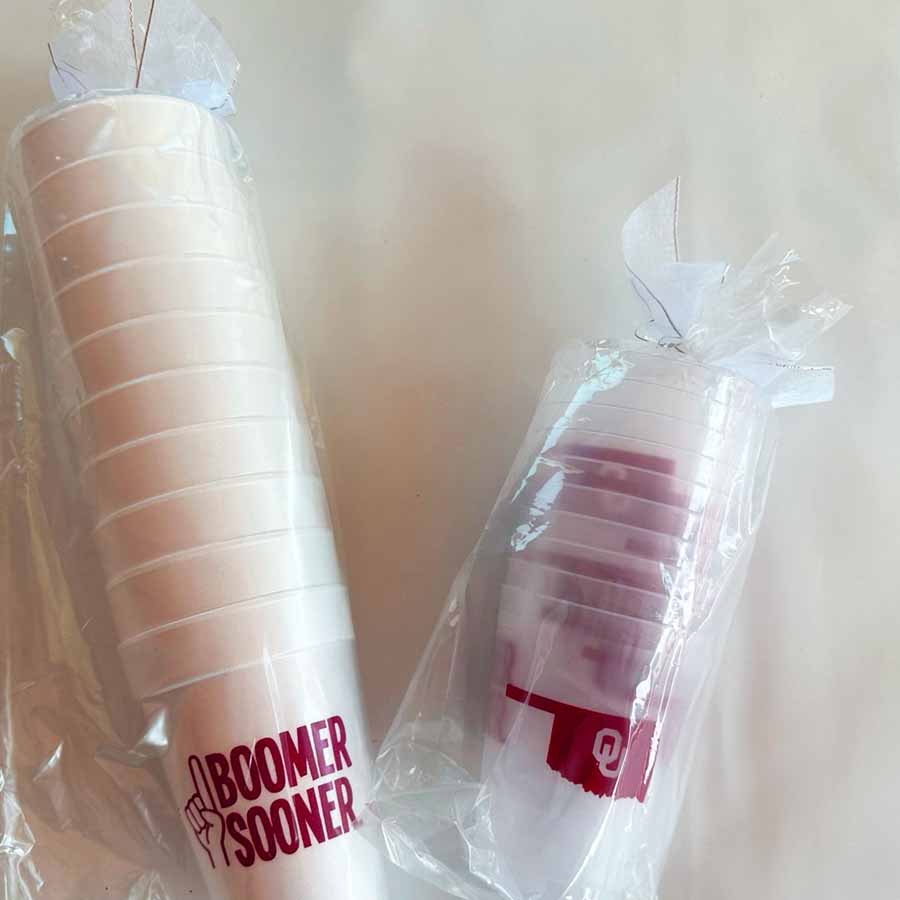 University-of-Oklahoma-Boomer-Sooner-Disposable-Foam-Party-Cups-9 Oklahoma University - Boomer Sooner {Shatterproof Cup 10 Pack} - Image 4