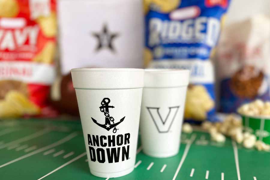 Vanderbilt-Achor-Down-Disposable-Foam-Party-Cup-9 Vanderbilt University - Logo/Anchor Down {Foam Cup 10 Pack} - Image 2