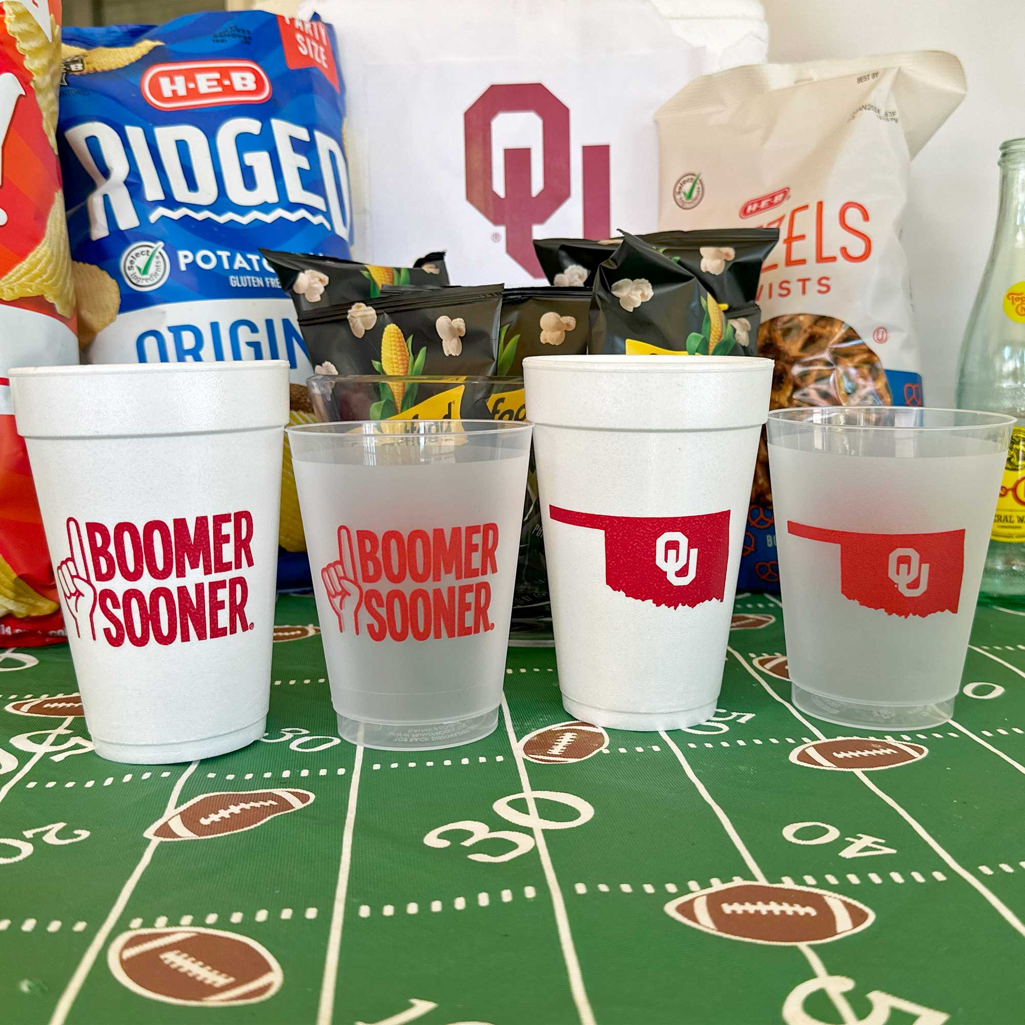 University-of-Oklahoma-Sooner-Boomer-Sooner-Frosted-Plastic-Roadie-Foam-Tailgate-Gradation-Cup-2 Oklahoma University - Boomer Sooner {Shatterproof Cup 10 Pack} - Image 3