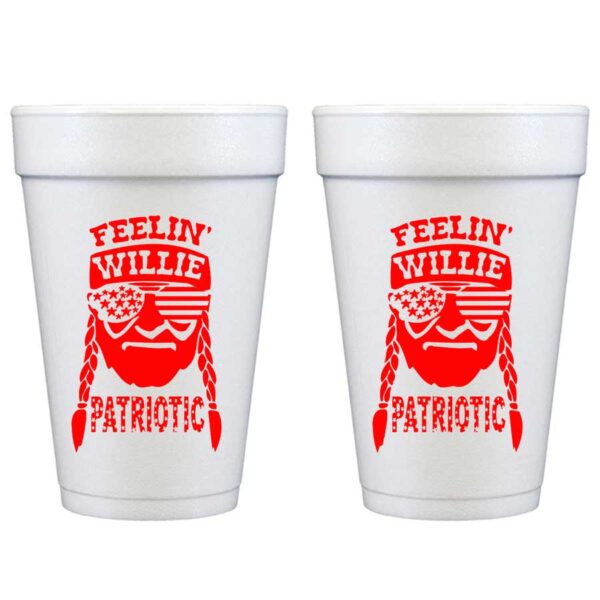 Feelin' Willie Patriotic Disposable Foam Cup {10 Pack}