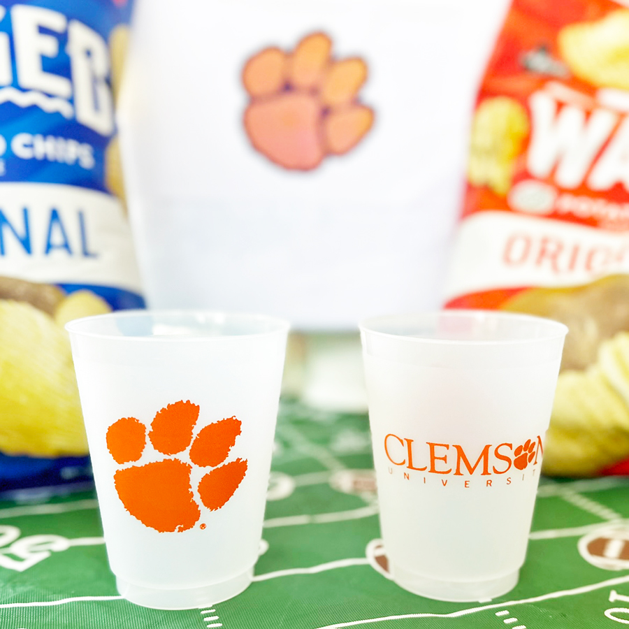 Clemson-Univeristy-Clemson-Tigers-Logo-Disposable-Frosted-Party-Cup-9 Clemson University Official Logos {Frost Cup 10 Pack} - Image 3