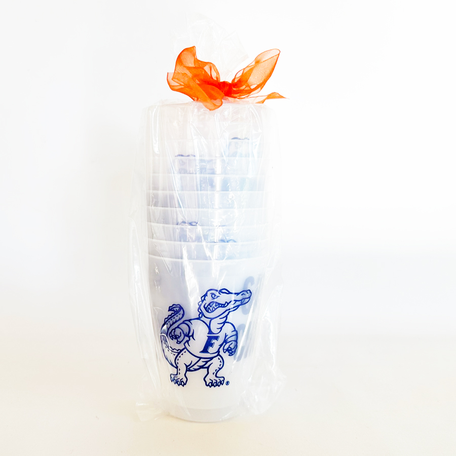 University of Florida Gators Gator Chomp Disposable Party Roadie Cup University of Florida Campus Skyline {Frosted Roadie Cup 8 Pack} - Image 3