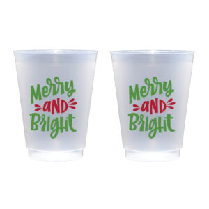 Christmas Shatterproof Cups 10 Pack Sleeve {Merry & Bright}
