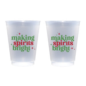 Christmas Shatterproof Cups 10 Pack Sleeve {Making Spirits Bright}
