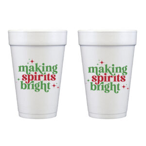 Christmas Styrofoam Cups 10 Pack Sleeve {Making Spirits Bright}