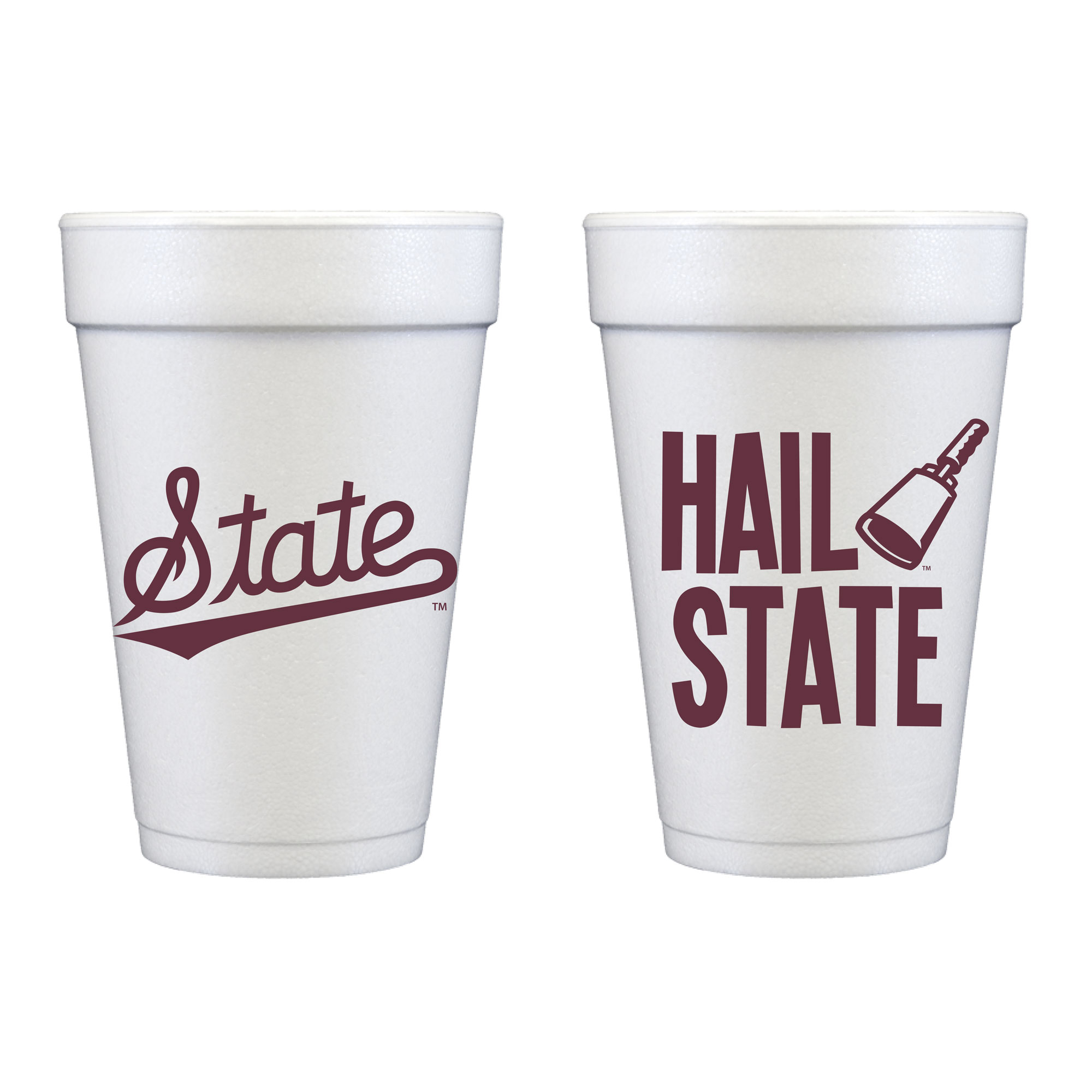 Mississippi-State-University-Disposable-Cup-Hail-State-Styrofoam-Party-Cup-2 Mississippi State University Logo/Hail State {Styrofoam Cup 10 Pack}
