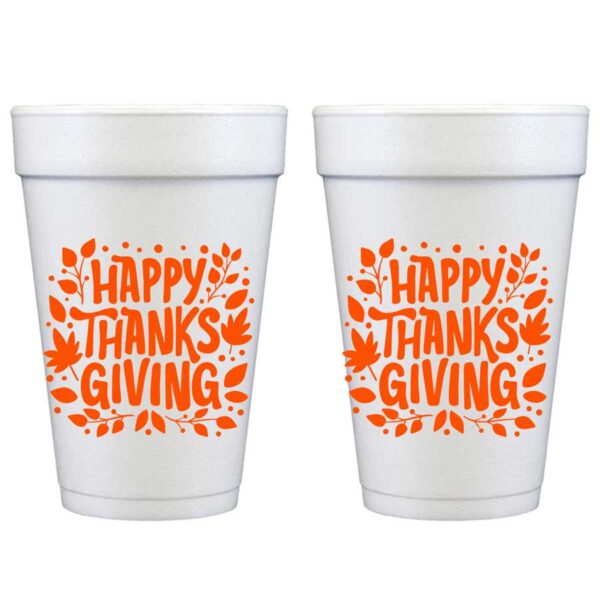 Thanksgiving Styrofoam Cup 10 Pack {Happy Thanksgiving}