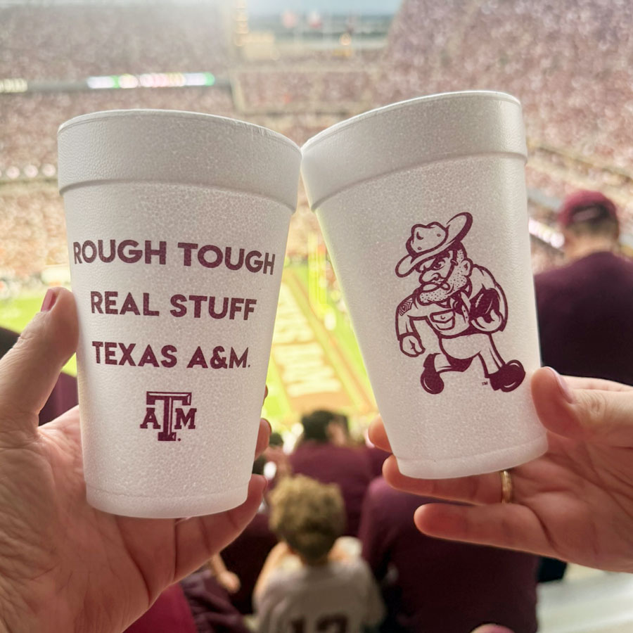 -Aggie-Football-Texas-A-&-M-University-Aggie-Football-Tailgate-Ole-Sarge-Disposable-Styrofoam-Tailgate-Cups-9 Texas A&M University Ole Sarge Football {Styrofoam Cup 10 Pack} - Image 11