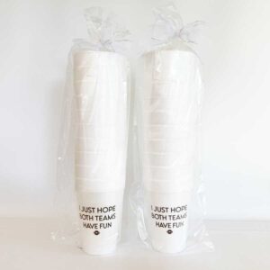 Football Tailgate - I Hope Both Teams Have Fun {Disposable Styrofoam Cup 10 Pack}