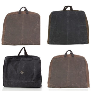 Waxed Canvas Garment Bag Personalized with Monogram {Various Colors}