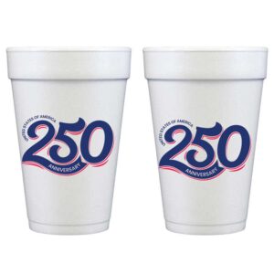 July 4th/Patriotic-USA 250 Foam Cup 10 Pack