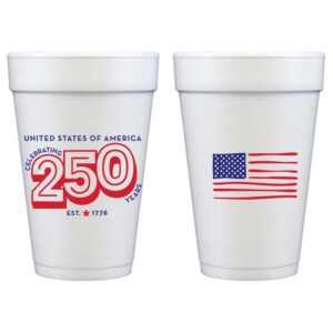 July 4th/Patriotic-America USA 250th Foam Cup {10 Pack}