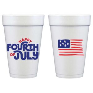July 4th/Patriotic - Happy 4th of July Groovy Disposable Foam Cup (10 ct) (Copy)