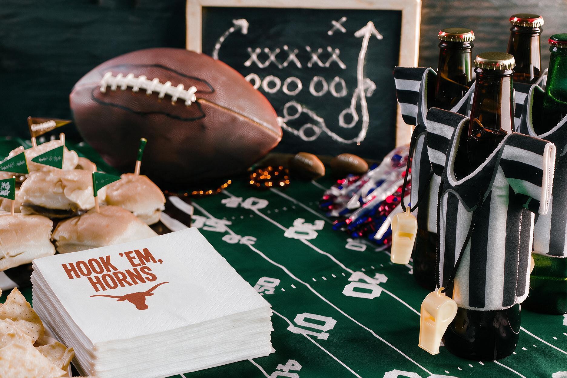 University-of-Texas-Texas-Longhorns-Hook-Em-Paper-Napkins-Football-Tailgate-Graduation-Part University of Texas/Hook 'Em Horns - Napkin Pack - Image 2