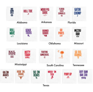 Custom Size White Paper Napkin [College Logos]