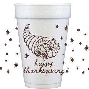 Thanksgiving Foam Cup 10 Pk {Cornucopia}