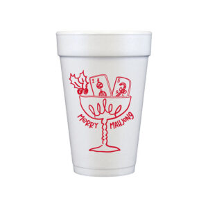 Christmas Foam Cup 10 Pack {Merry Mahjong) HID